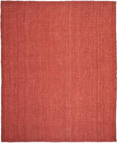 SAFAVIEH Natural Fiber Area Rug 9x12, Jute Knotted Large Rust NF447C - Image 3