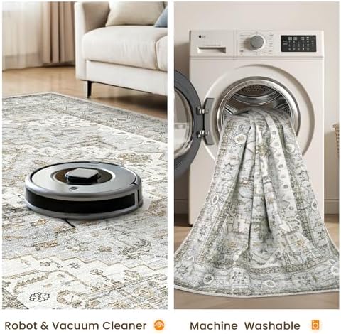 2X3 Washable Kitchen Rugs Small Door Mat for Entryway Blue Throw Carpet - Image 6