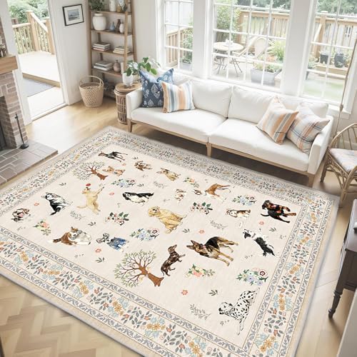 Beige Area Rug 8x10 for Living Room Bedroom - Image 2