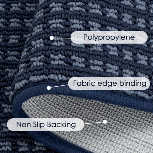 hicorfe Waffle Kitchen Runner Rugs Set of 2,Non Slip Kitchen Mats for Floor - Image 3