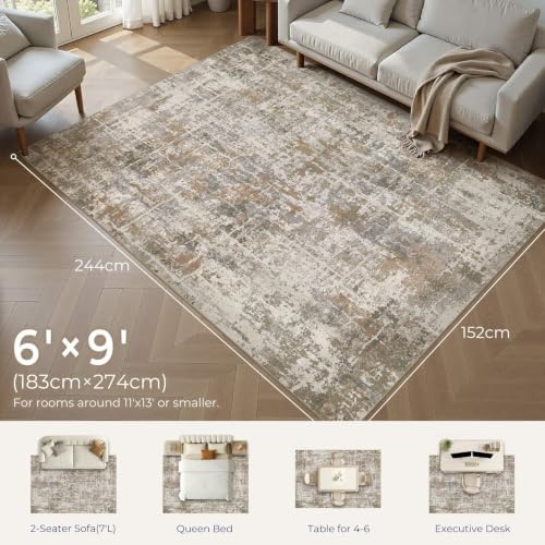 DMOYEST Area Rug Living Room Rugs 6x9 Washable Abstract Carpet - Image 2