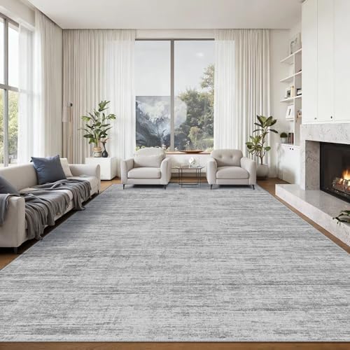 Area Rugs 9x12 for Living Room,Non-Slip Backing Machine Washable Rugs,Modern Abstract Soft Thin 9 by 12 Area Rug，Stain Resistant Large Rugs for Home Office Bedroom Dining Room - Image 6