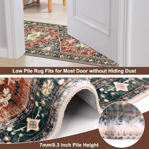 Yamaziot Washable Runner Rug, 2x10 Non-Slip Boho Hallway Kitchen Rug - Image 3