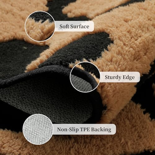 YIHOUSE Leopard Entryway Rugs 2x3: Washable Non Slip Cheetah Rug - Image 6
