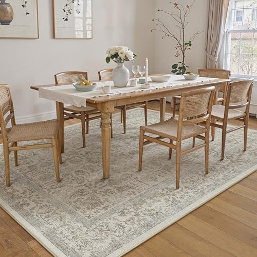 PureCozy Taupe Area Rug 5x8 Vintage Floral - Image 5