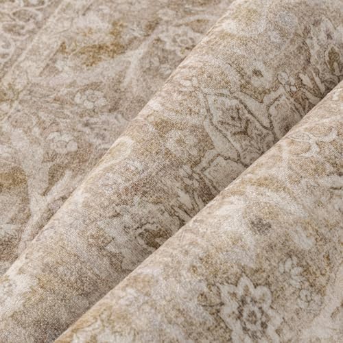 PureCozy Brown 2x6 Washable Runner Rug Kitchen Vintage Distressed Carpet - Image 5