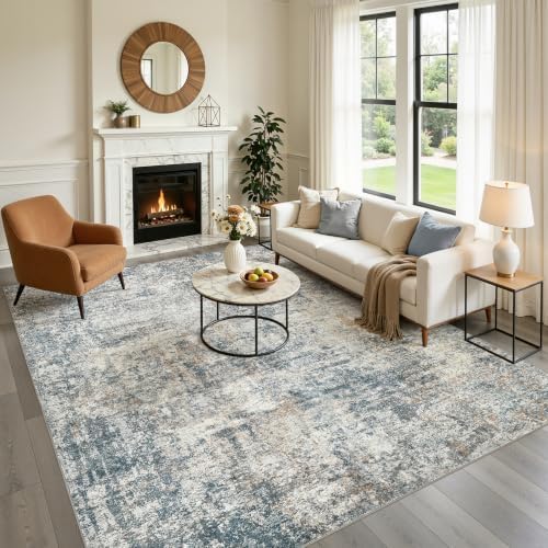 kakania Washable 7x9 Area Rug for Living Room: Abstract Modern Home Decor - Image 3