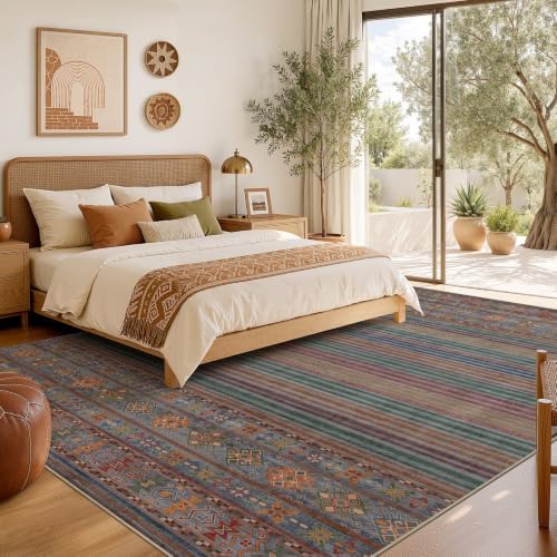 Nakagishi Boho 5x7 Area Rug Living Room Rugs Machine Washable Multi Color - Image 6