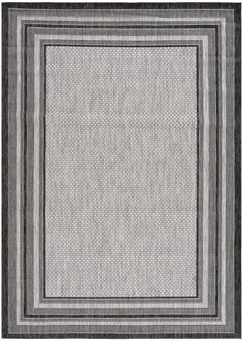 SAFAVIEH Washable Rug Outdoor Courtyard Collection - 6' x 8', Light Grey & Black, Non-Shedding & Easy Cleaning, Ideal for Patio, Entryway, Mudroom, Hallway, Kitchen (CY8475-37612) - Image 3