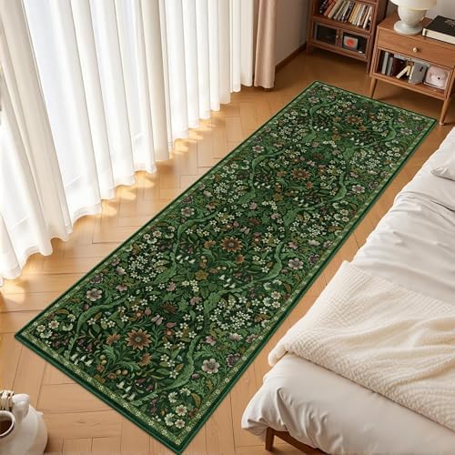 2x6 Floral Runner Rug for Kitchen Washable Hallway Runner Rug - Image 3