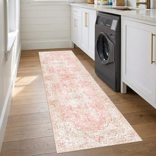 2'6"x8 Washable Hallway Runner Pink Rug for Kitchen Non Slip - Image 5