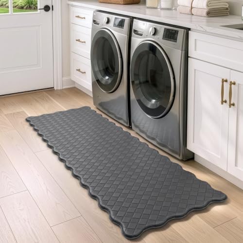 DEXI Kitchen Floor Mats Cushioned Anti Fatigue, 23x71 Runner Rugs Grey - Image 3