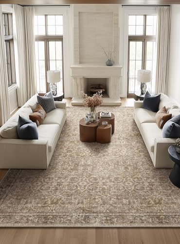 Machine Washable Rugs for Living Room: 10x14 Area Rugs for Bedroom by NoiFamo
