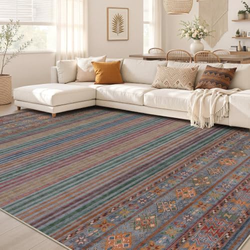 Nakagishi Boho 5x7 Area Rug Living Room Rugs Machine Washable Multi Color by NakagishiAreaRug