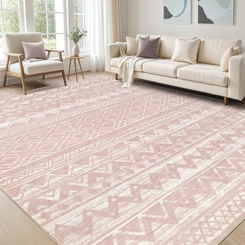 cotiled Boho 9x12 Area Rug for Living Room: Large Moroccan Washable Rug by COTILED