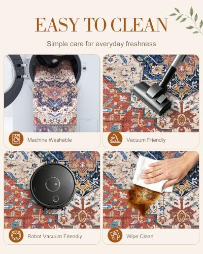 OLANLY 2x4 Washable Accent Rug Non Slip Carpet for Entryway Kitchen Bedside - Image 6