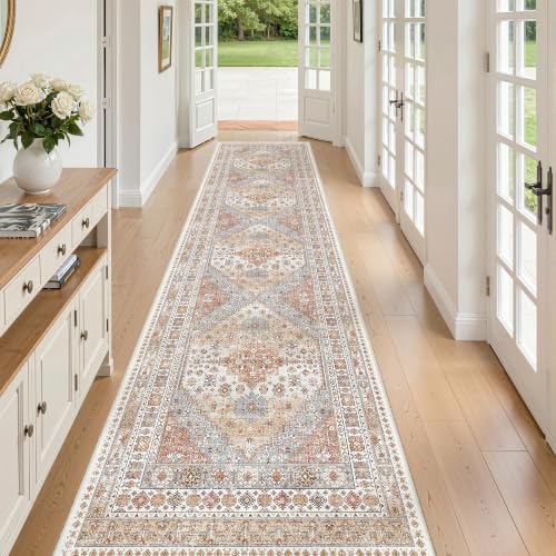 zesthome 2x10 Runner Rug Non Slip,Washable Hallway Runner Rug,Orange - Image 5