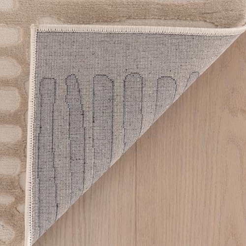 nuLOOM Kailani Cream Geometric Washable Area Rug, 8' x 10' - Image 5