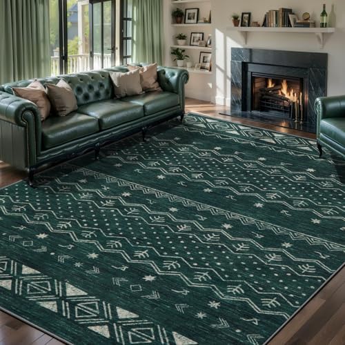 SERISSA 6x9 Washable Non-Slip Boho Area Rug for Living Room by SERISSAHomeDecorCollection