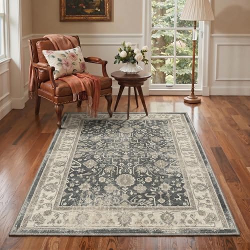 Bavni 2x3 Doormat, Vintage Floral Washable Non Slip Area Rug for Entrance - Image 4