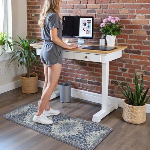 GENIMO Anti Fatigue Kitchen Mats for Floor 2PCS, Standing Rugs,Navy Blue - Image 6