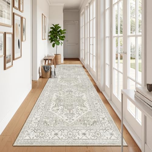 befbee 2.5 x 8 Kitchen Runner Rug for Hallways,Beige Washable Runner Rugs - Image 3