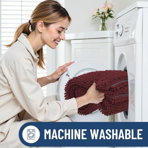Smiry Bathroom Rugs 24X16, Luxury Chenille Extra Soft Absorbent Bath Mat - Image 6