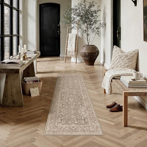 PureCozy 2x10 Deep Brown Runner Rug Washable Hallway Non Slip Kitchen by PureCozy
