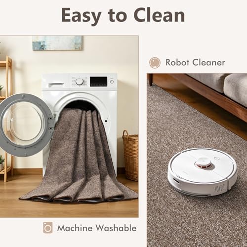 2x6 Coffee/White Runner Rug Washable Non-Slip for Kitchen Hallway Bathroom - Image 6