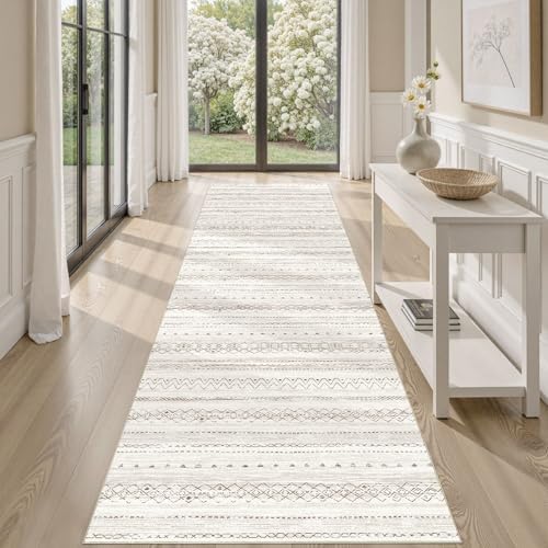 cotiled Hallway 2.6x8 Runner Rugs Washable Boho Moroccan Soft Rug by COTILED