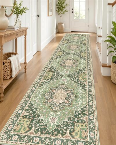 OLANLY 2'6"x14' Washable Runner Rug, Non Slip Carpet for Hallway Kitchen by OLANLY
