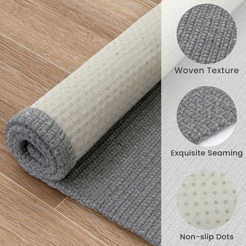 EARTHALL Washable Runner Rug, Non Slip Kitchen Runner, 3x7 Ft, Dark Gray - Image 5