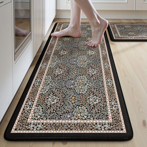 Collive Kitchen Floor Mats Cushioned Anti Fatigue, Washable Padded Sink Rug by Collive
