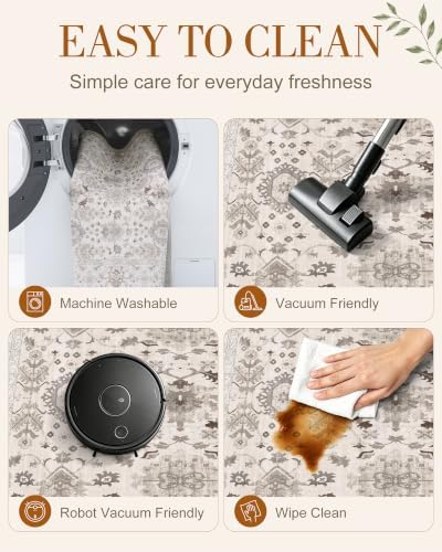 OLANLY 2'6"x14' Washable Runner Rug, Non Slip Carpet for Hallway Kitchen - Image 6