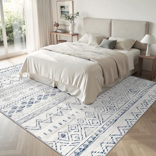 Miukiki 6x9 Area Rug Washable Non Slip Rug for Living Room Blue - Image 7