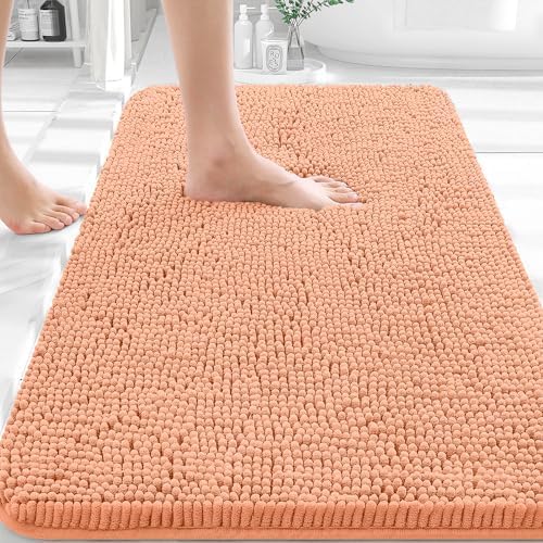 OLANLY Bathroom Rugs 30x20, Extra Soft Absorbent Chenille Bath Rugs by OLANLY