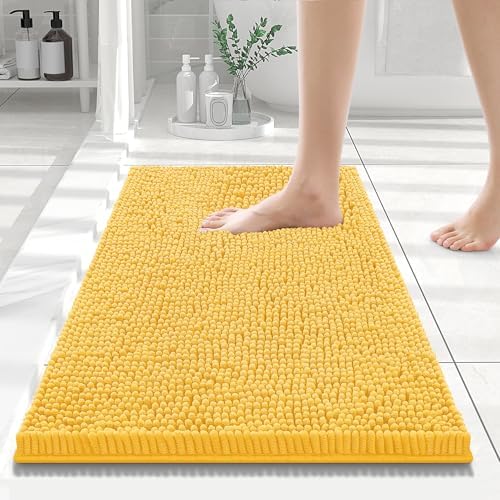 Smiry Bathroom Rugs 24X16, Luxury Chenille Extra Soft Absorbent Bath Mat by Smiry