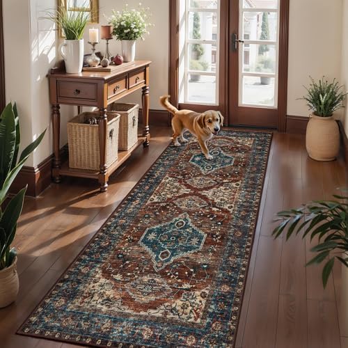 Tangsoo Oriental 3x6 Washable Runner Rugs for Hallway, Non Slip Runner Rug by Tangsoo