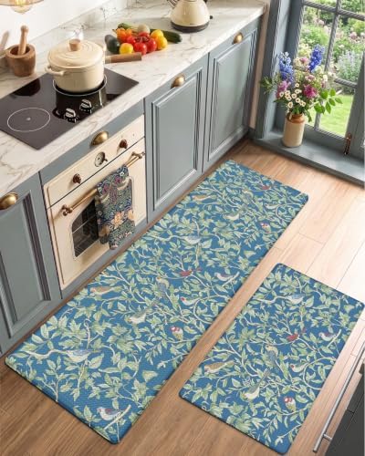 LUMI Kitchen Mats for Floor Set of 2 Cushioned Anti Fatigue, 17x30+17x59 - Image 4