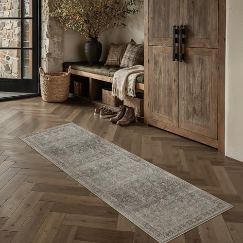 HUGEAR Moss Green 2x6 Runner Rugs Washable for Hallway by HUGEAR