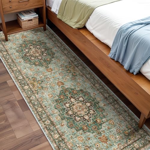 TOPRUUG Washable 3x8 Kitchen Runner Rug: Indoor Oriental Hallway Carpet - Image 2