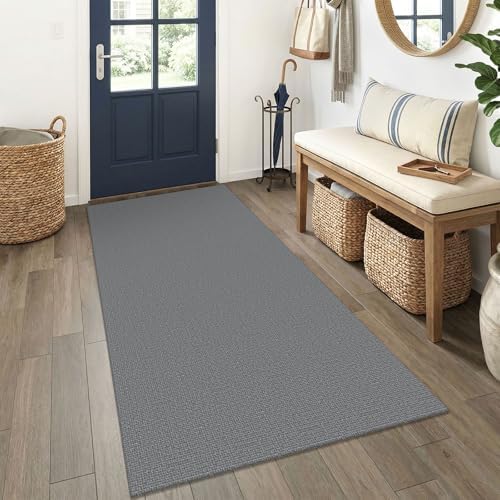 EARTHALL Washable Runner Rug, Non Slip Entryway Runner, 3x6 Ft, Dark Gray by Unknown