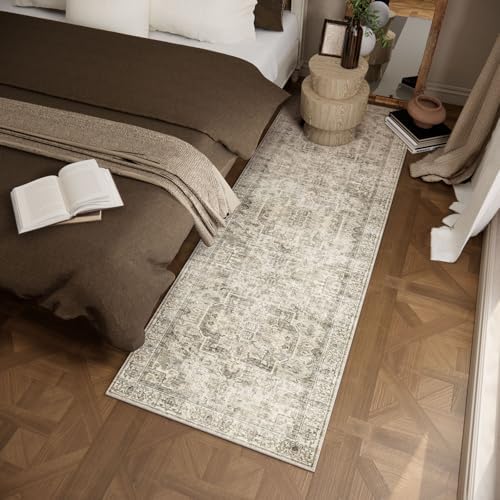 Machine Washable Kitchen Runner Rugs: 2'x6' Hallway Rug Non Slip Low Pile Stain Resistant Soft Carpet Runners for Hallways Indoor Entryway Kitchen Laundry Room Bedroom Farmhouse - Image 2