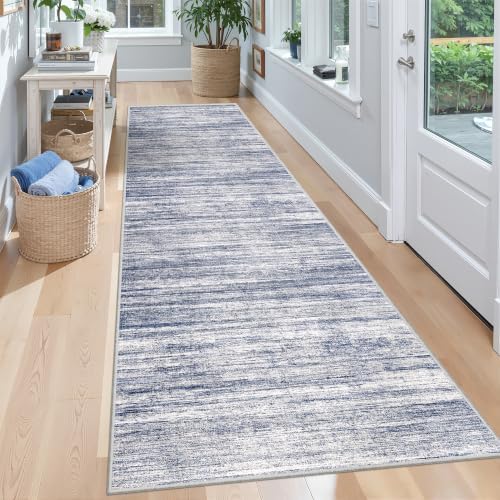 2x8 Runner Rug Non Slip,Washable Hallway Runner Rug,Blue by Restydon