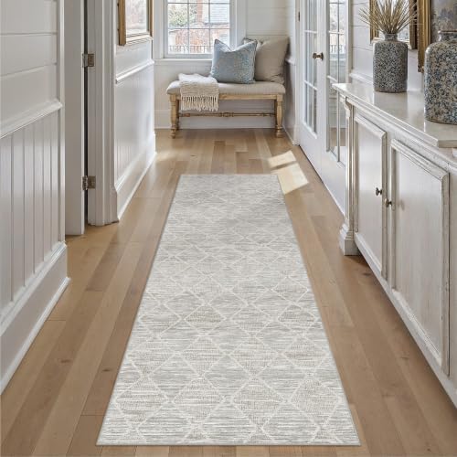 HUGEAR 2x8 Runner Rugs Grey Washable Hallway Rug by HUGEAR