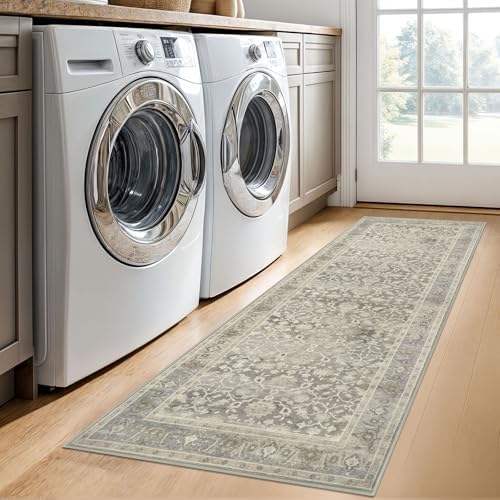 KUTA Vintage Washable Runner Rug 2x6 Beige Runners for Hallways - Image 3