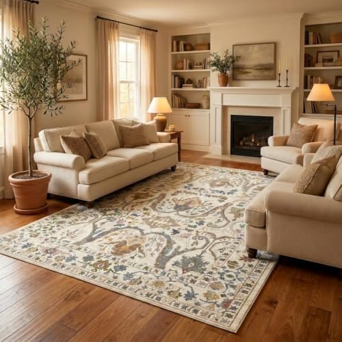 Area Rug Living Room Rugs 5x7 Washable Floral Rug by Unknown
