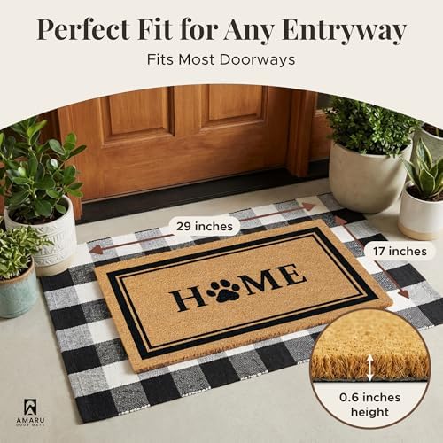 Coir Welcome Mat, Non-Slip, Home Dog Classic, 17x29 in - Image 2