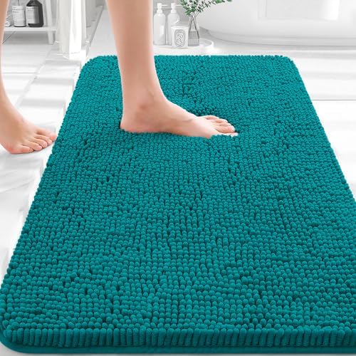 OLANLY Bathroom Rugs 32x20, Extra Soft Absorbent Chenille Bath Rugs by OLANLY