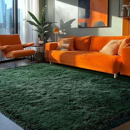 Topmaxcs 5x8 Rugs for Bedroom Green: Fluffy Soft Rug by TOPMAXCS